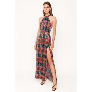 Rotate Birger Christensen Maxi Dress Colorful Bright Medium Halter Vacation
